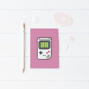 Gamer-valentijnskaart - blanco kaart - retro gamerkaart
