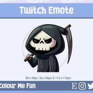 Grim Reaper Twitch Emote - Gaming Twitch Emotes - Discord Emotes - Streamer - Streaming Badge - Twitch Graphics