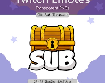 Treasure Chest Twitch Emote | Sub Badge Reward (PNG Download)