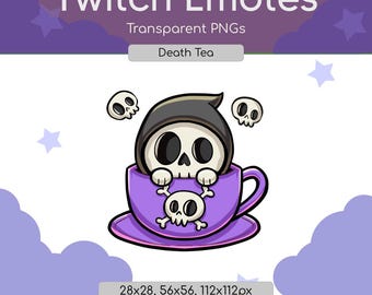 Grim Reaper Tea Twitch Emote - Digital Download