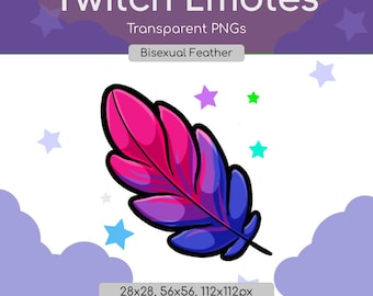 Bi Pride Feather Twitch Emote | LGBTQ+ Streamer Asset (Digital Download)