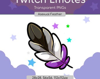 Asexual Pride Feather Emote | Ace Streamer Asset (Digital Download)