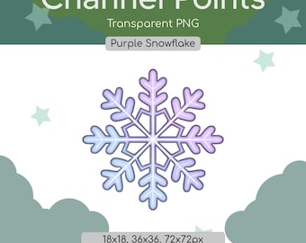 Purple Snowflake Channel Points Badge | Twitch Badge Set | Instant Digital Download