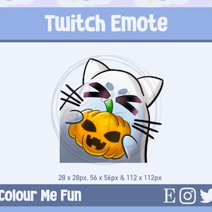 Ghost Cat Heart Twitch Emote - Twitch Emotes - Discord Emotes - Streamer - Streaming Badge - Twitch Graphics - Twitch Channel