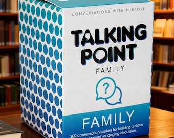 Talking Point Family Conversation Cards, 200 Family Discussion Starters, Family Game Night, Communication Card Game, Gift for Families