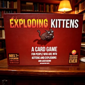 Exploding Kittens Card Game, Family Party Game for Kids & Adults, Funny Strategy Game Night, 2-5 Players, Gift for Friends