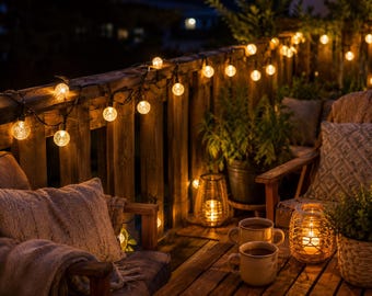 Luci a stringa solari con sfere di cristallo, impermeabili, per esterni, da giardino, con 8 modalità di luce LED bianca calda, ideali per decorare patio, pergolati e giardini.