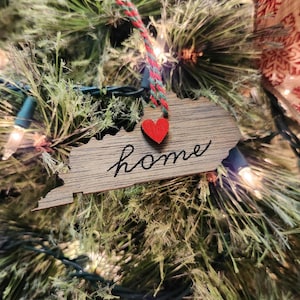 Kentucky State Ornament Kentucky Decor Rustic Christmas Ornament Wooden Ornament Kentucky Holiday Gifts Christmas Decor Stocking Stuffers