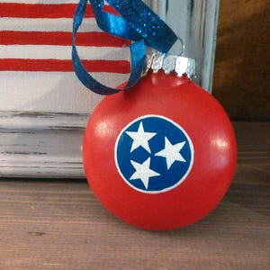 Tennessee Ornament Tennessee Decor Christmas Ornament Tennessee Flag Tri Star Volunteer State Christmas Decor Tree Decor Rocky Top Tennessee