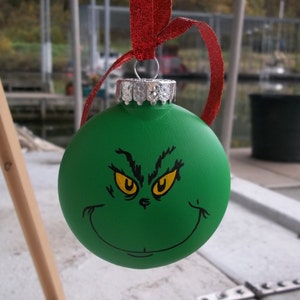 Grinch Ornament How the Grinch Stole Christmas Dr Seuss Christmas Ornament Tree Decor Holiday Decor Stocking Stuffers Green Ornaments