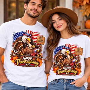 Funny Thanksgiving T-Shirt, Eagle vs Turkey Shirt, Happy Thanksgiving Tee, Patriotic Thanksgiving Shirt, Family Thanksgiving Gift