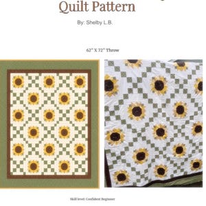 Sunflower Sundays- DIGITAL QUILT PATTERN