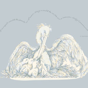 Pelican in Her Piety Art Print, St. Maximilian Kolbe, Eucharist Art