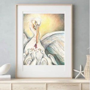 Pelican Giclee Art Print  Eucharist Catholic Art Print Ordination Art catholic priest gift gift for priest Pelican in her Piety tabernacle