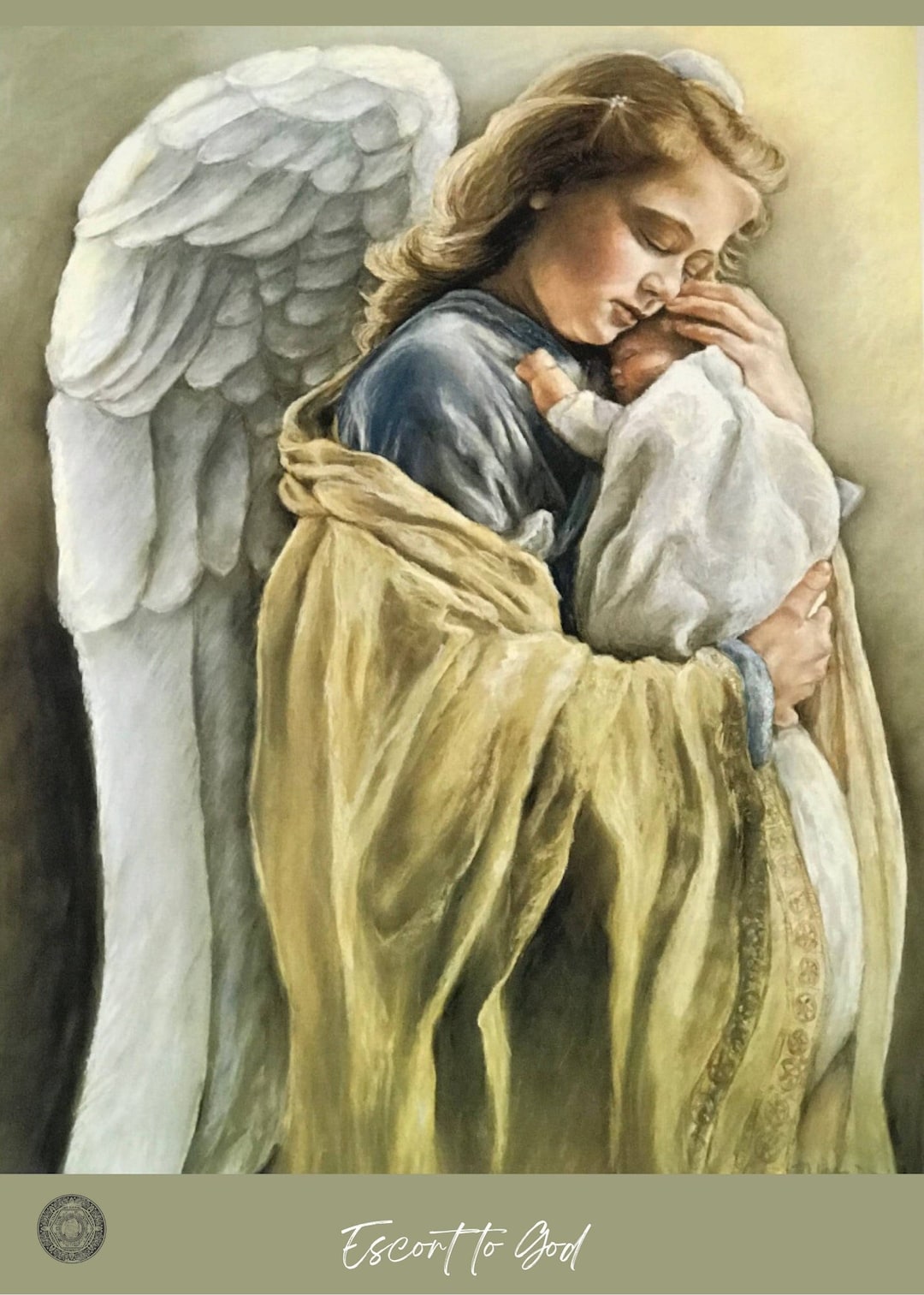 Pregnancy Loss Prayer Card: Angel and Baby Art Print - Etsy UK