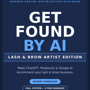 Lash Tech Marketing Kit | Local SEO & Google Business Profile Templates | Get Found on Google Maps + AI Search | Lash Brow Guide