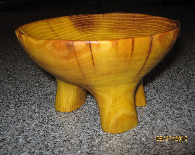 Rustic Hand Carved Wooden Bowl Etsy