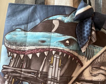 One-of-One Monster Truck Tote Bag | Large Quilted Nostalgia Carryall | Replay Archive No. 001