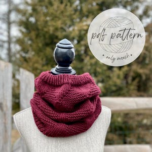 Knitting Pattern, Diamond Knit Cowl, Knit Cowl Pattern