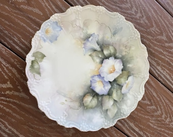 Antique Hand-Painted Porcelain Cabinet Plate Artist Signed "Cahill", 10"