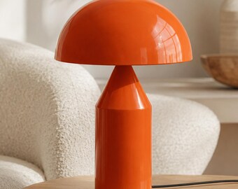 Lampa stołowa w kształcie grzyba, metalowa lampa nocna w stylu retro, rzeźbiarska, ozdoba domu