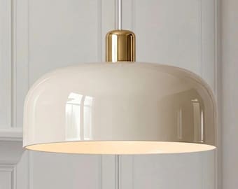 Bohemian Cream Dome Pendant Light Japandi Kitchen Island Dining Room Lighting