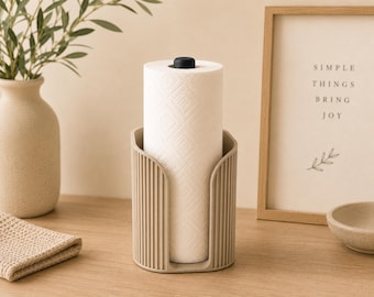 Moderner gerippter Papierhandtuchhalter, Bauernhaus-Küchen-Organisator-Stand
