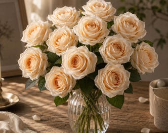 Realistic Silk Rose Stem, Wedding Bouquet, Home Decor Flower Branch