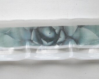 Succulent Glass Dish (3-part sectional)