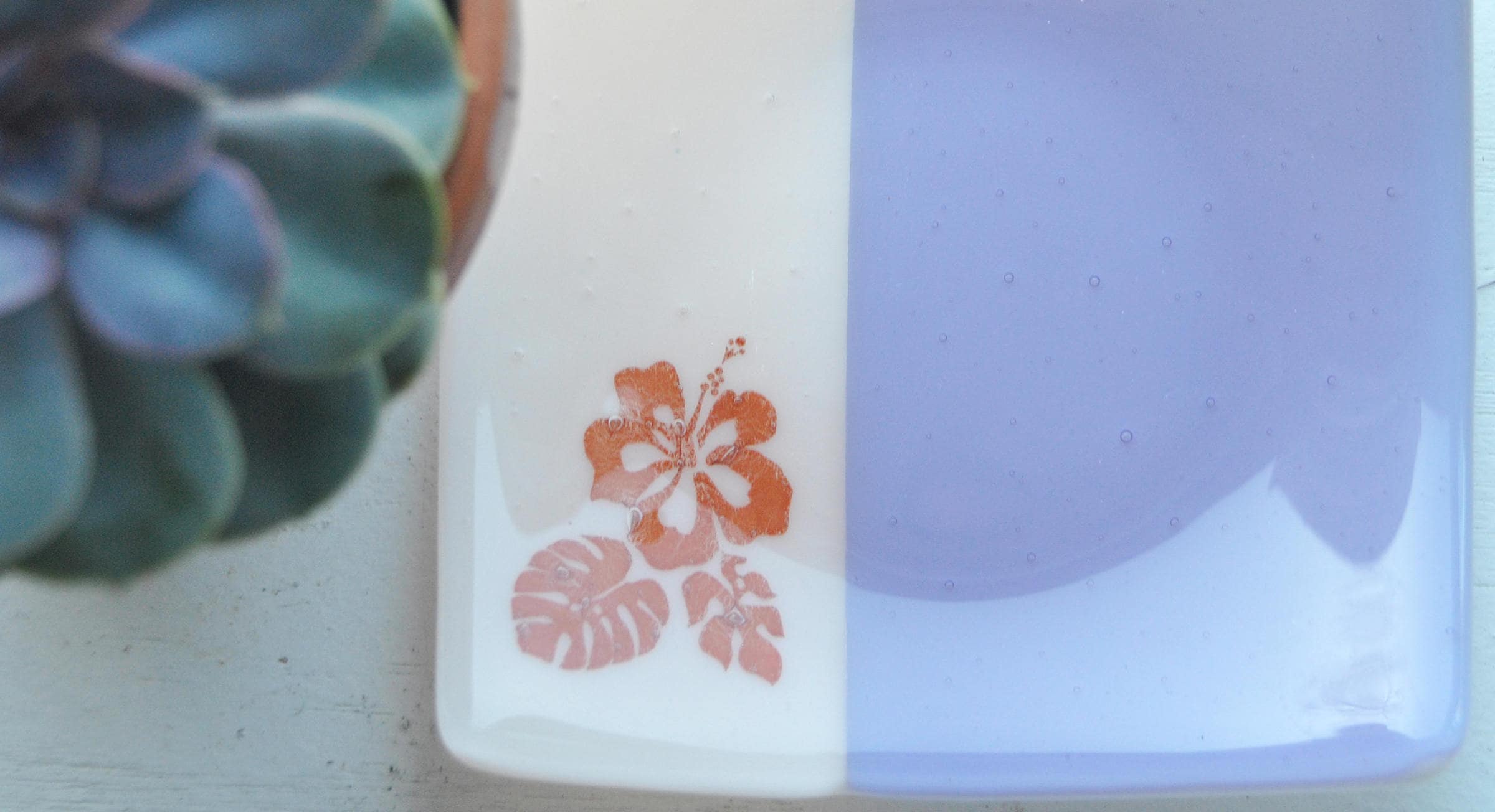 Hibiscus Glass Dish/Plate