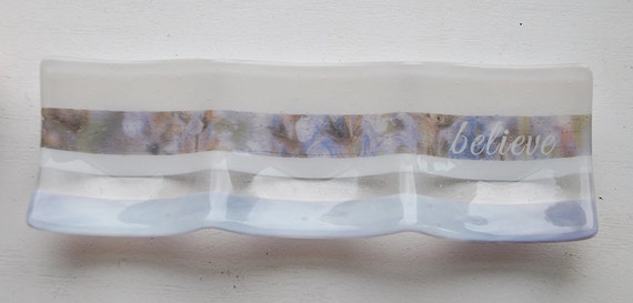 Believe Glass Dish (3-part sectional)