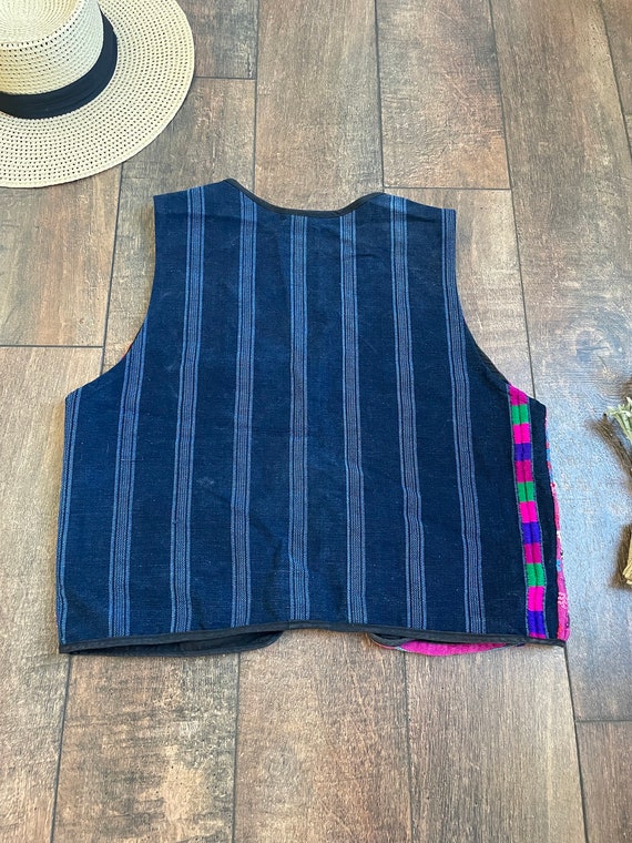 90s Guatemalan Vest, Vintage Bright Woven Vest, 9… - image 3