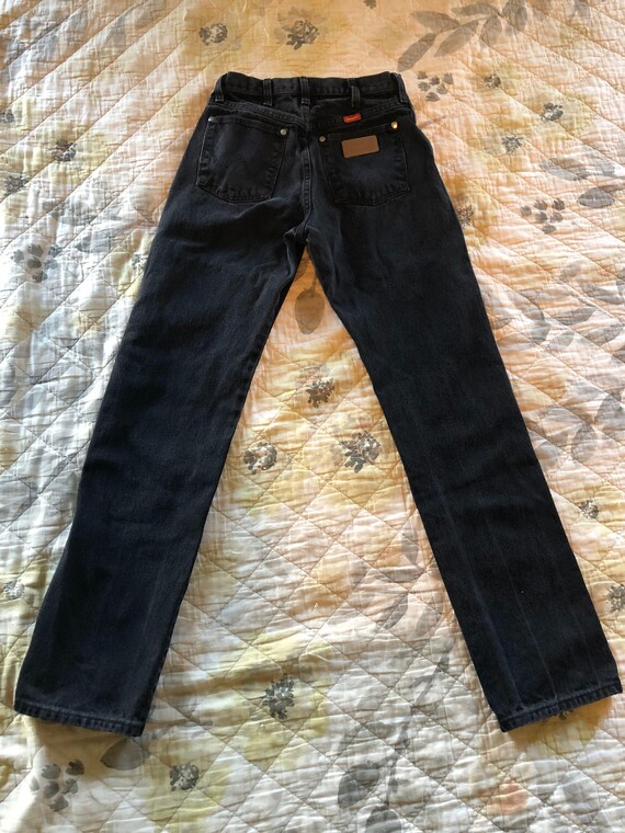 Vintage Black Wrangler Jeans, Vintage Size 9/34 Je