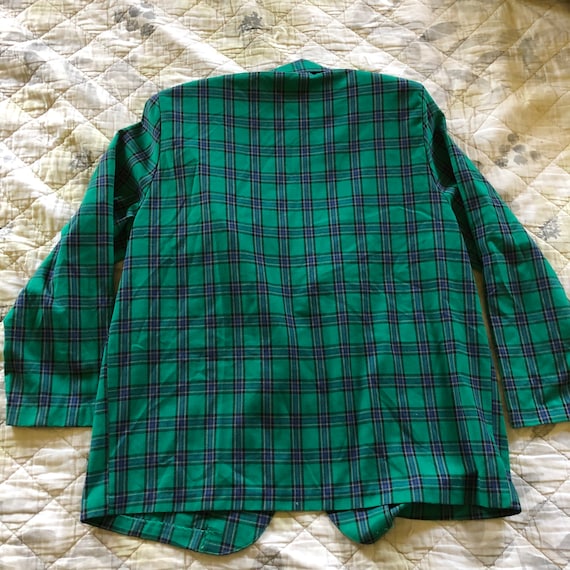 90s Green Plaid Blazer, Vintage 90s Plaid Blazer,… - image 5