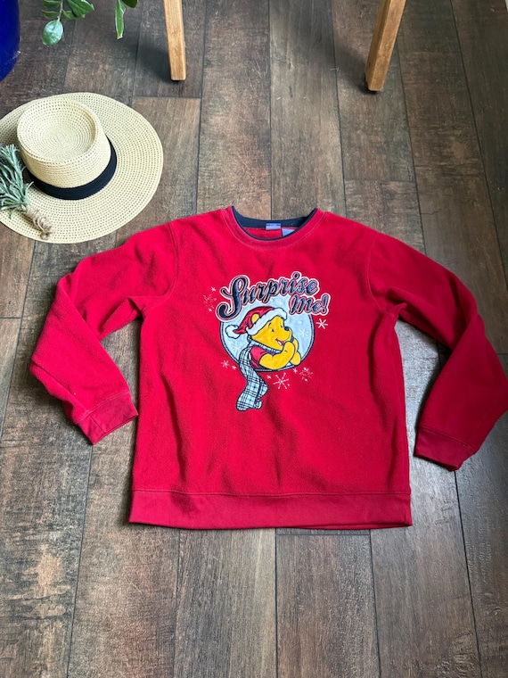 Skiing Winnie the Pooh Sweater, Vintage 90s Winni… - image 1