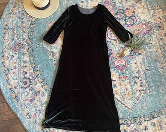 Vintage 90s Green Velvet Dress, 90s Jane Austen Dress,90s 10 Things I Hate About Dress, 90s Party,Vintage Velvet Dress Romantic Velvet Dress
