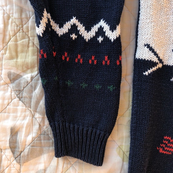 Vintage Polar Bear Knit Sweater, Vintage Snowflak… - image 4