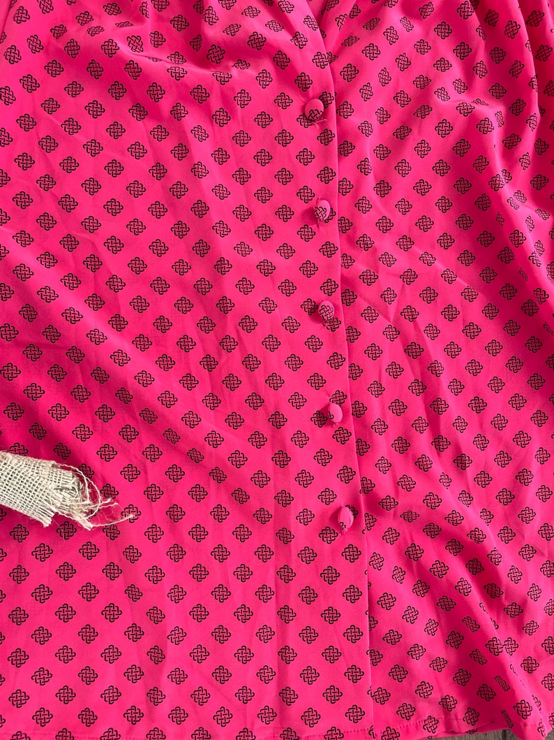 Vintage Pendleton, Vintage 90s Blouse, Dark pink Pendelton Blouse, 90s vintage blouse, Large/ XL vintage blouse,Country Sophisticates image 6