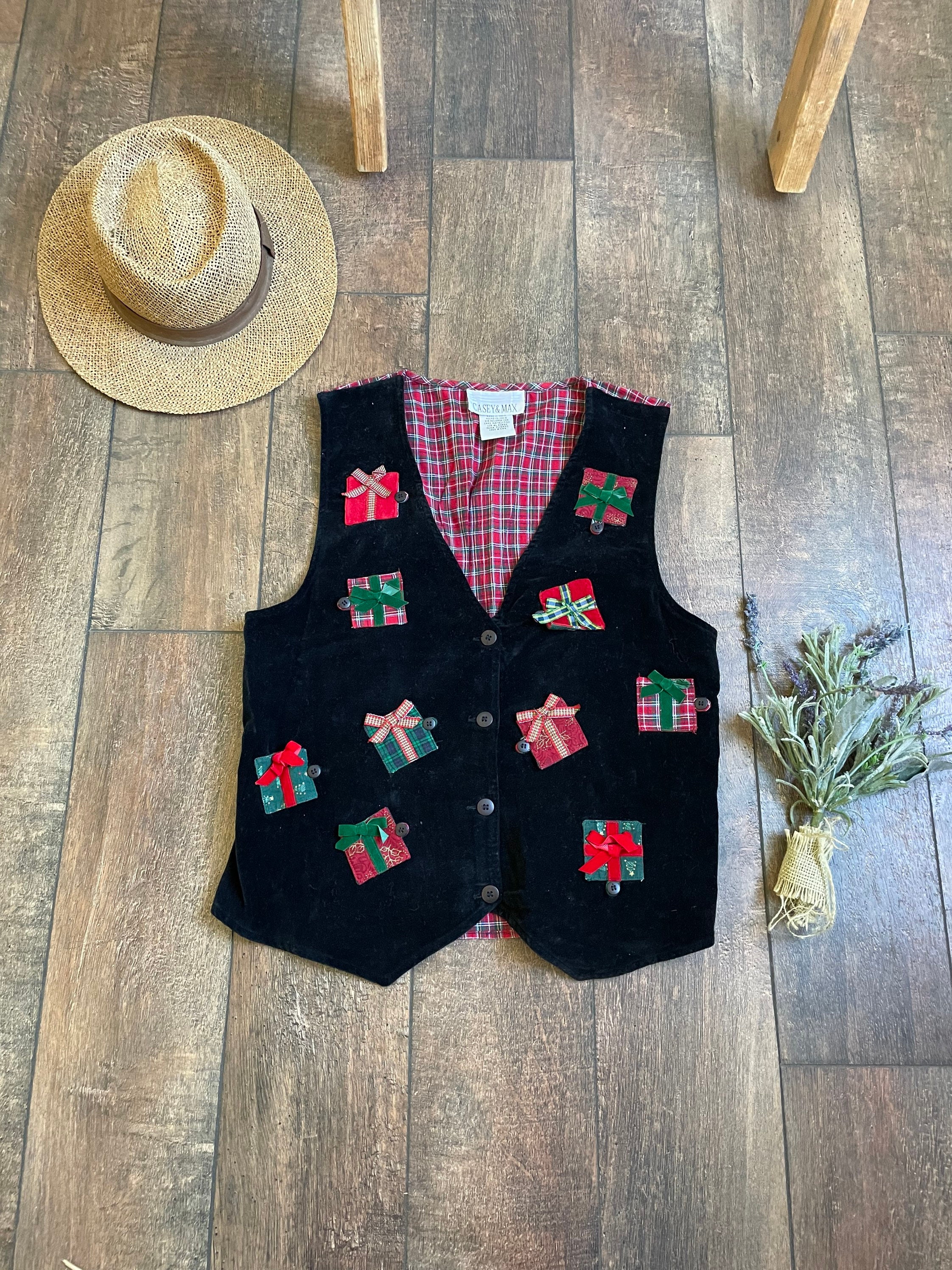 Vintage Velvet Christmas Vest Christmas Presents Christmas - Etsy UK