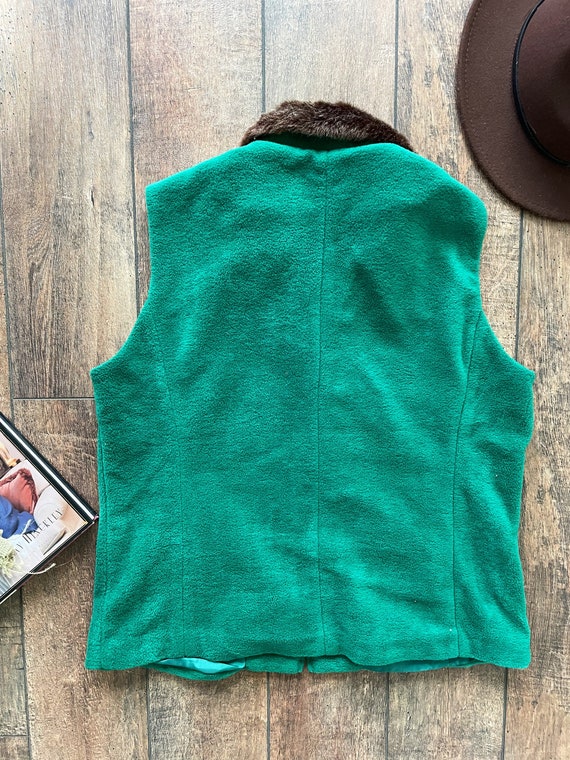 Vintage 90s Bob Mackie Fleece Sweater Vest, 90s V… - image 3