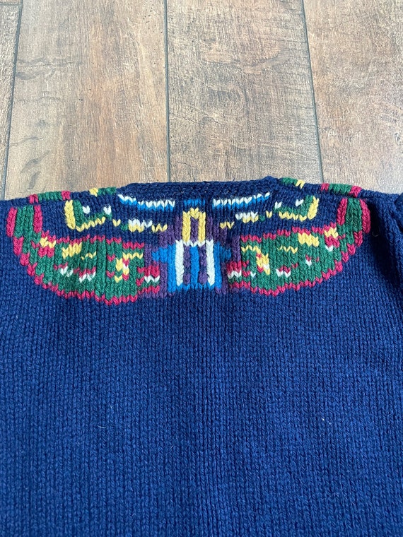 Vintage Wool Folk Cardigan, European Folk Cardiga… - image 5