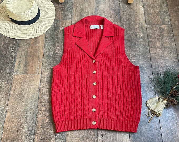 Classic Knit Side Slit Sweatervest main image 1
