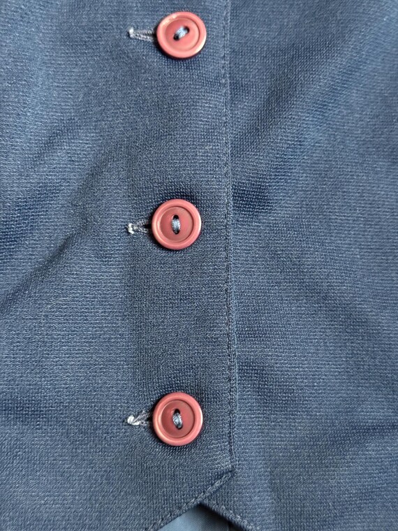 Vintage Dark Navy Blue Vest, Mad Med Vest, 60s Wo… - image 6