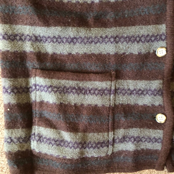 Vintage Wool Striped Coat, 90s Grunge Wool Coat, … - image 3