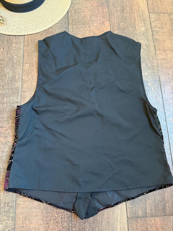 Vintage Velvet Floral Vest, Vintage Floral Vest, … - image 3