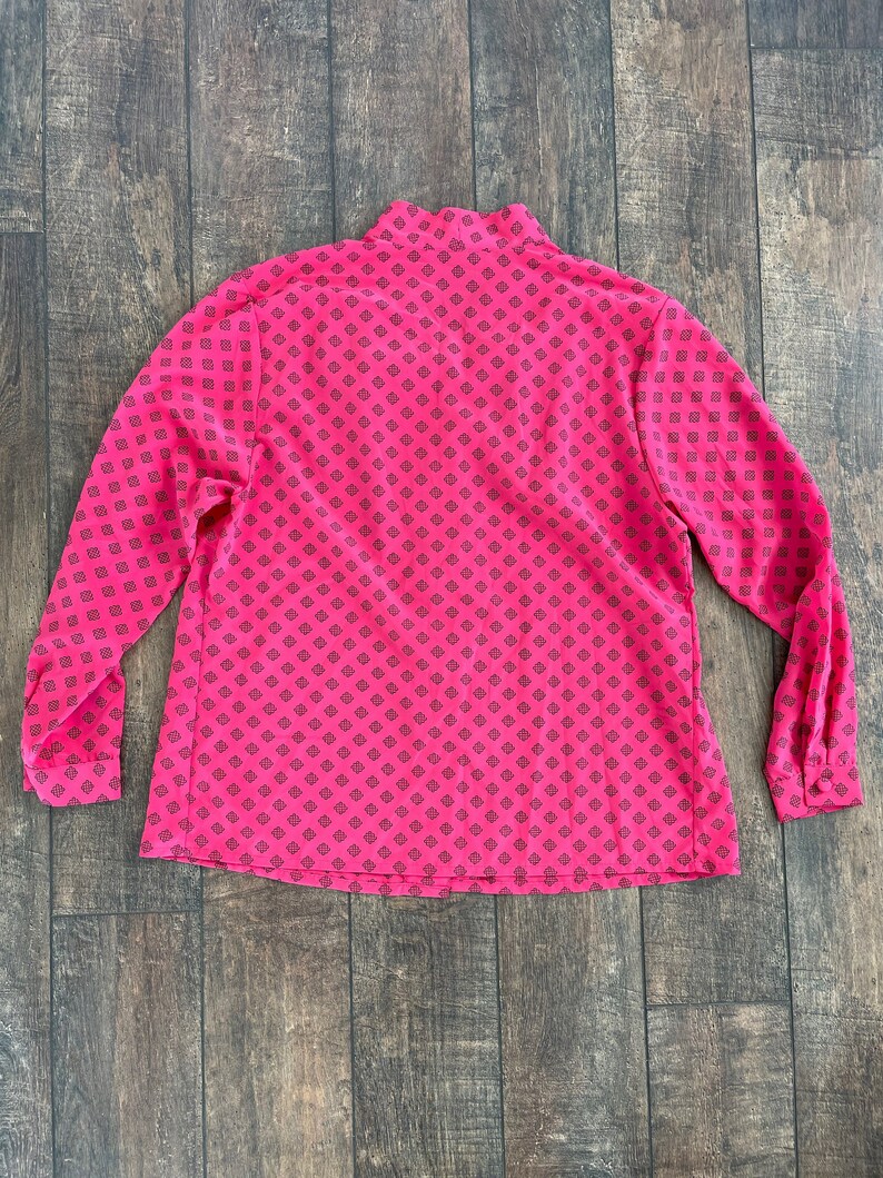 Vintage Pendleton, Vintage 90s Blouse, Dark pink Pendelton Blouse, 90s vintage blouse, Large/ XL vintage blouse,Country Sophisticates image 3