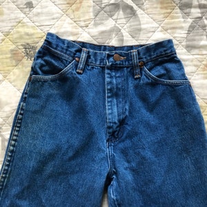 90s High Waist Blue Wrangler Jeans, Vintage 90s Straight Wrangler Jeans,vintage High Rise Blue Jeans,Vintage High Ride Wrangler Jeans Size 8 image 6