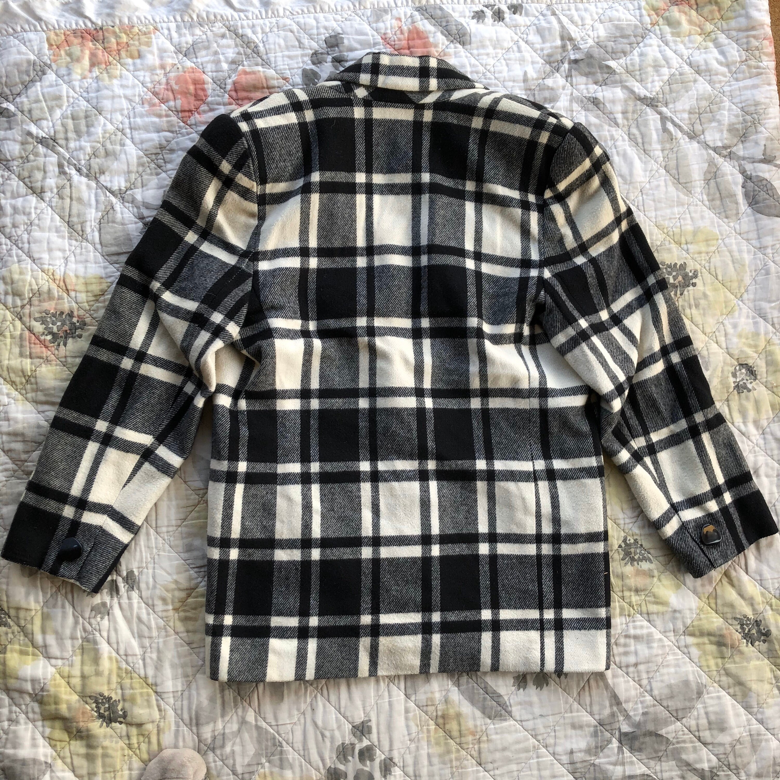 Vintage Plaid Wool Women's Blazer, Vintage Requirements Wool Jacket, Vintage Plaid Blazer, 90s Blazer, Murphy Brown Blazer, Vintage Plaid