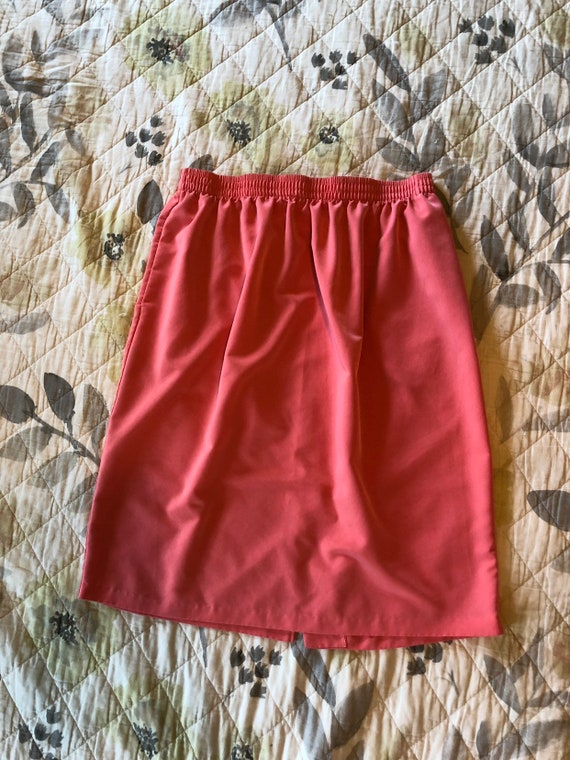 Vintage Pink A-Line Skirt, Vintage Pink Skirt, HI… - image 2