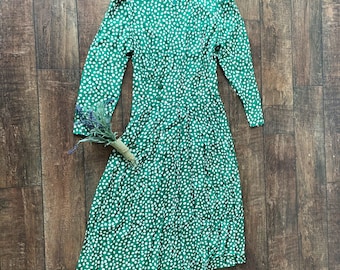 Vintage 90s 40s Style Green Polkadot Blouse Midi Dress,the Notebook Dress,vintage  Classy Date Night Dress,modest Vintage Dress,karin Stevens - Etsy Israel